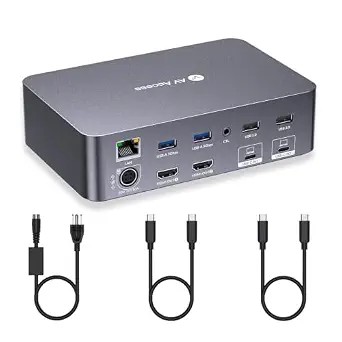 AV Access iDock C20 USB-C KVM Docking Station for Two Laptops Dual Monitor
